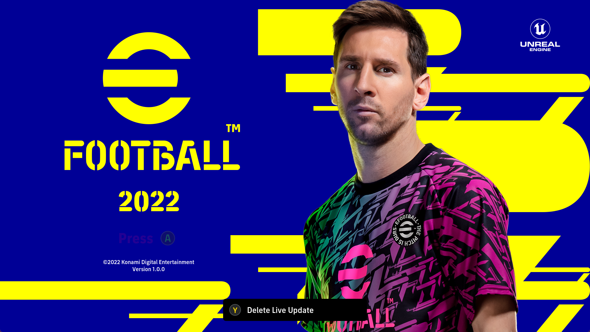 eFootball 2022 start page