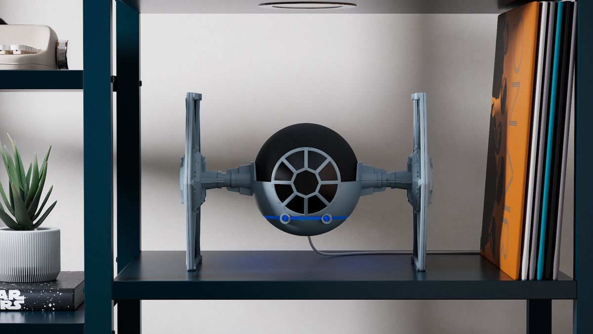 This Tie Fighter stand for the Echo Dot lets your Alexa smart speaker join the dark side