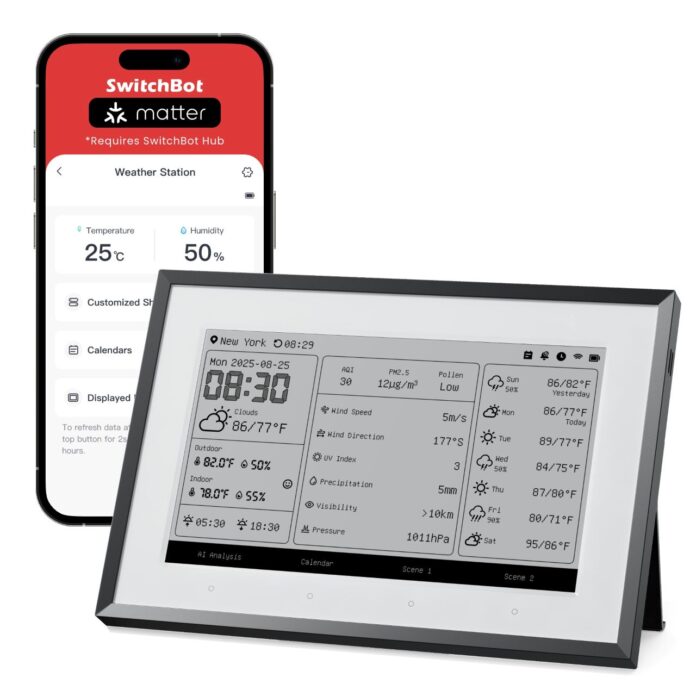 SwitchBot Weather Station delivers daily weather reports and personal calendar alerts with smart home control